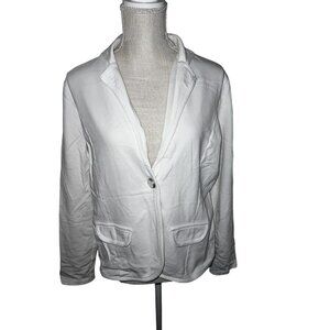 Miss Etam Womens White Button-Front Blazer Jacket XL